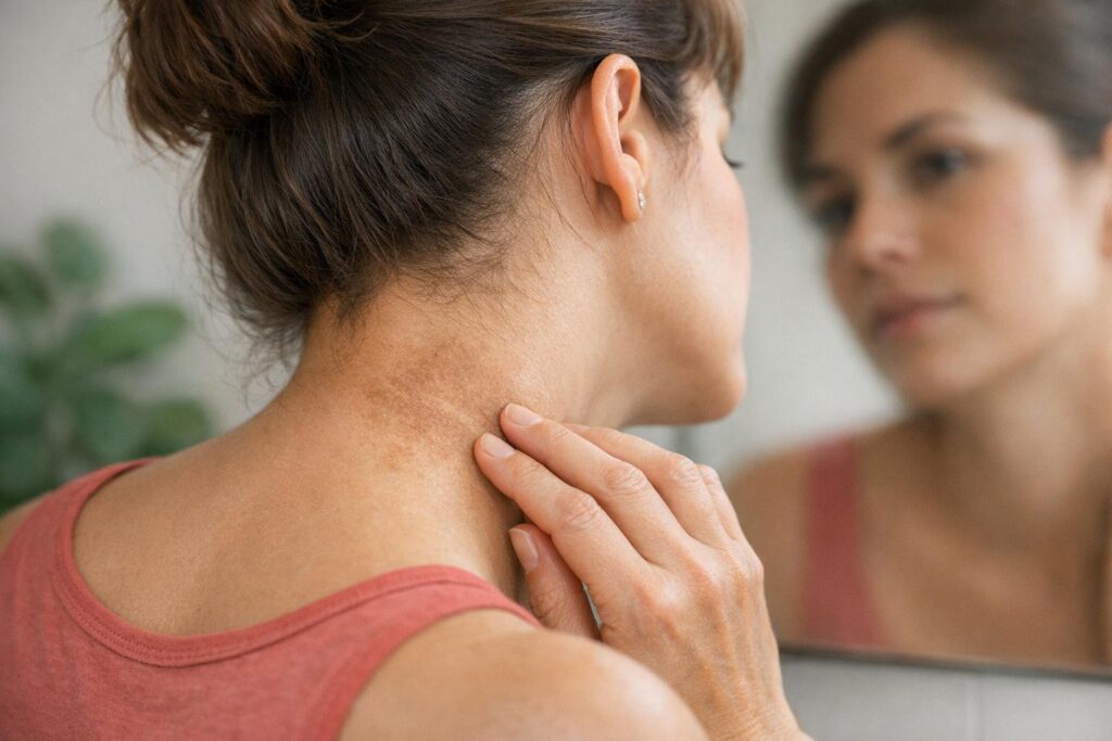 Manchas en el cuello que no desaparecen: diagnóstico paso a paso